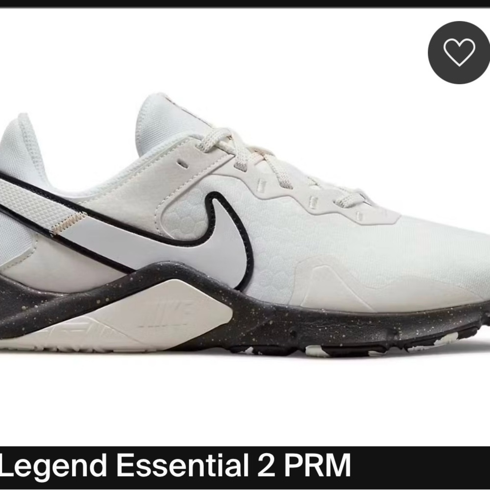 Nike Legend Essential 2 PRM White and Black Sneakers